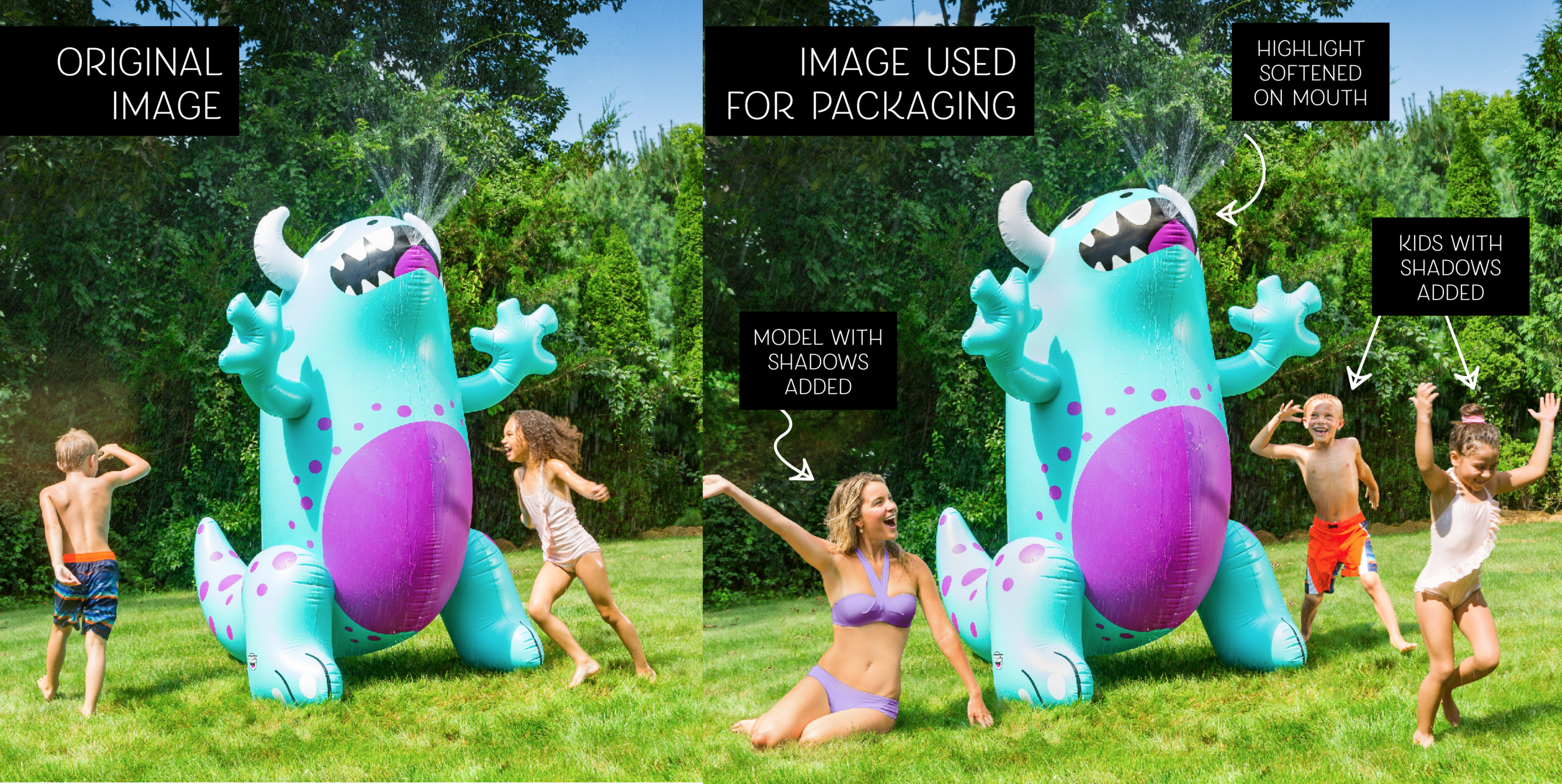 Photo Retouch Example / Sprinkler Package Image