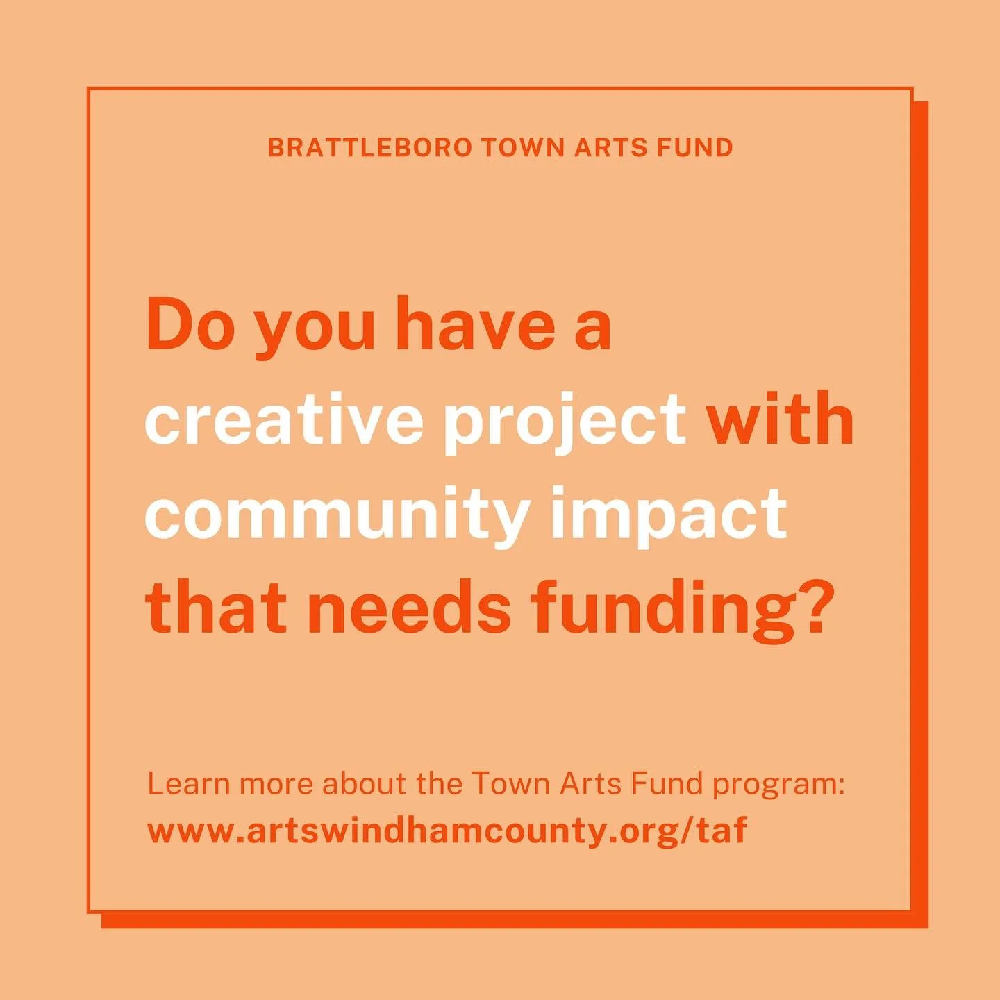 ✨ Do you have a creative idea to share joy and spark connection in the Brattleboro community? Now in its sixth year, the Brattleboro Town Arts Fund (TAF) program is excited to offer grants of between $1,000 and $3,000 for community-focused creative p
