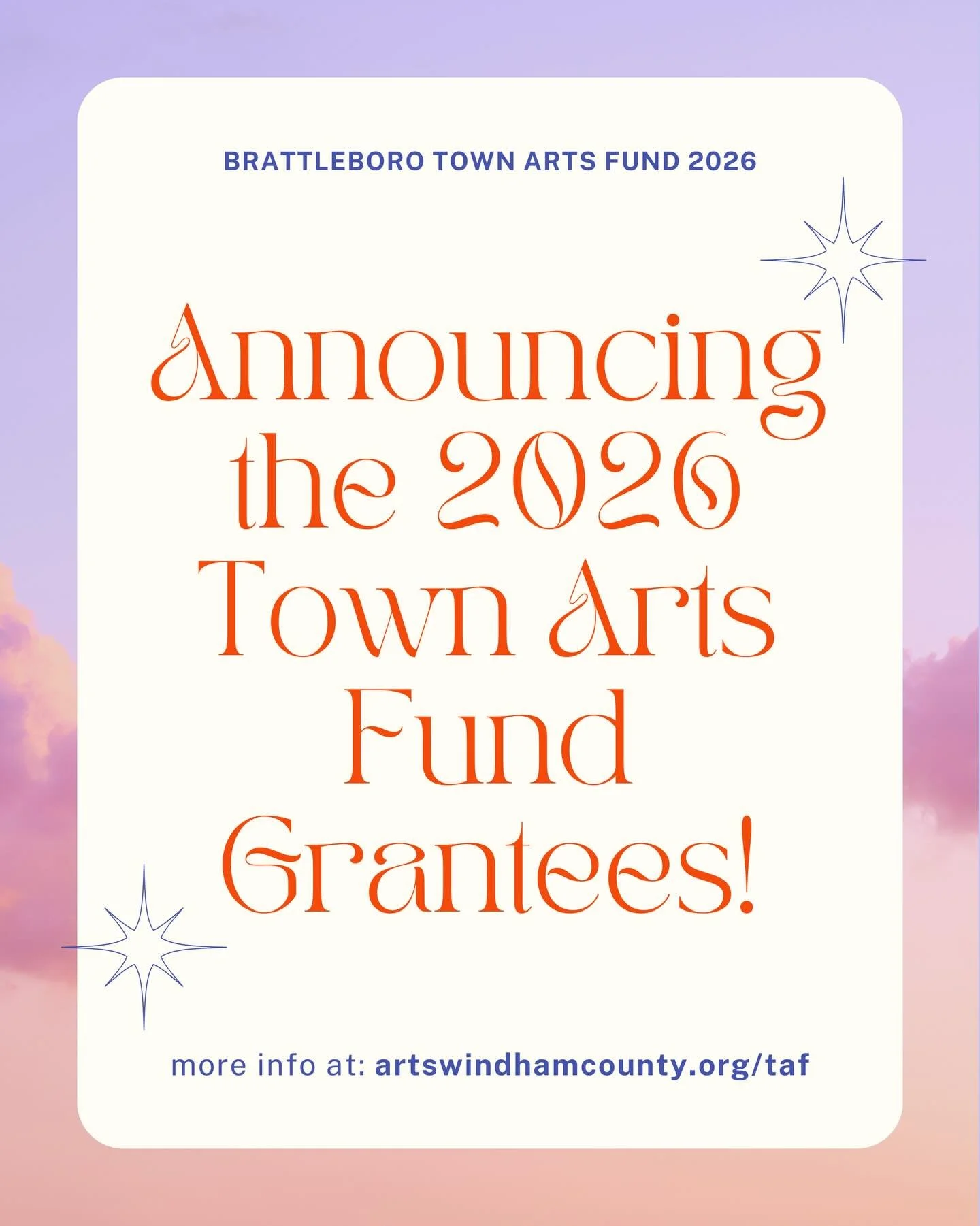 ACWC is pleased to announce the 2026 Town Arts Fund grantees! The sixteen selected projects embody TAF&rsquo;s mission and values - to support creative projects that contribute positively to the community and to the vibrancy and diversity of Brattleb