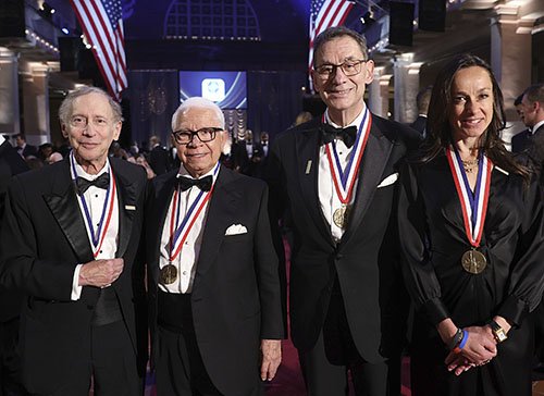 Dr. Langer, Chairman Kazeminy, Dr. Bourla, & Rebecca Weiner of the NYPD