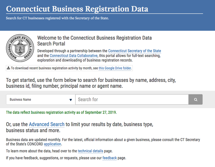 Business Data by CTData — CTData