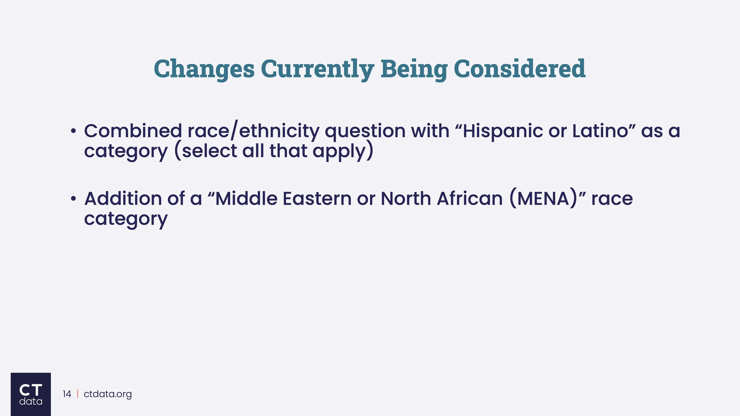 Navigating Race and Ethnicity Statistics in Census Data — CTData