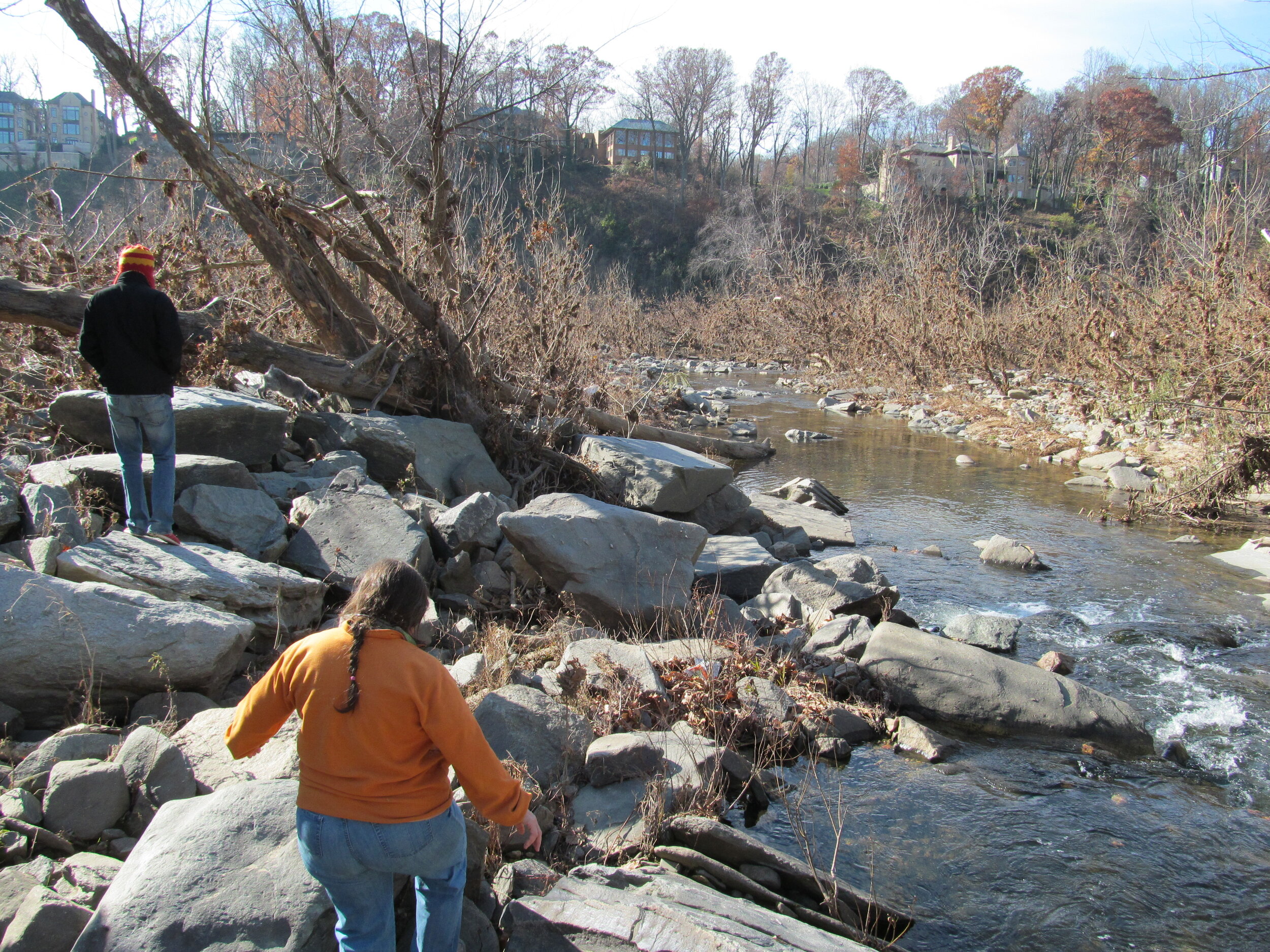 Walking down the Little Falls to the Potomac.JPG