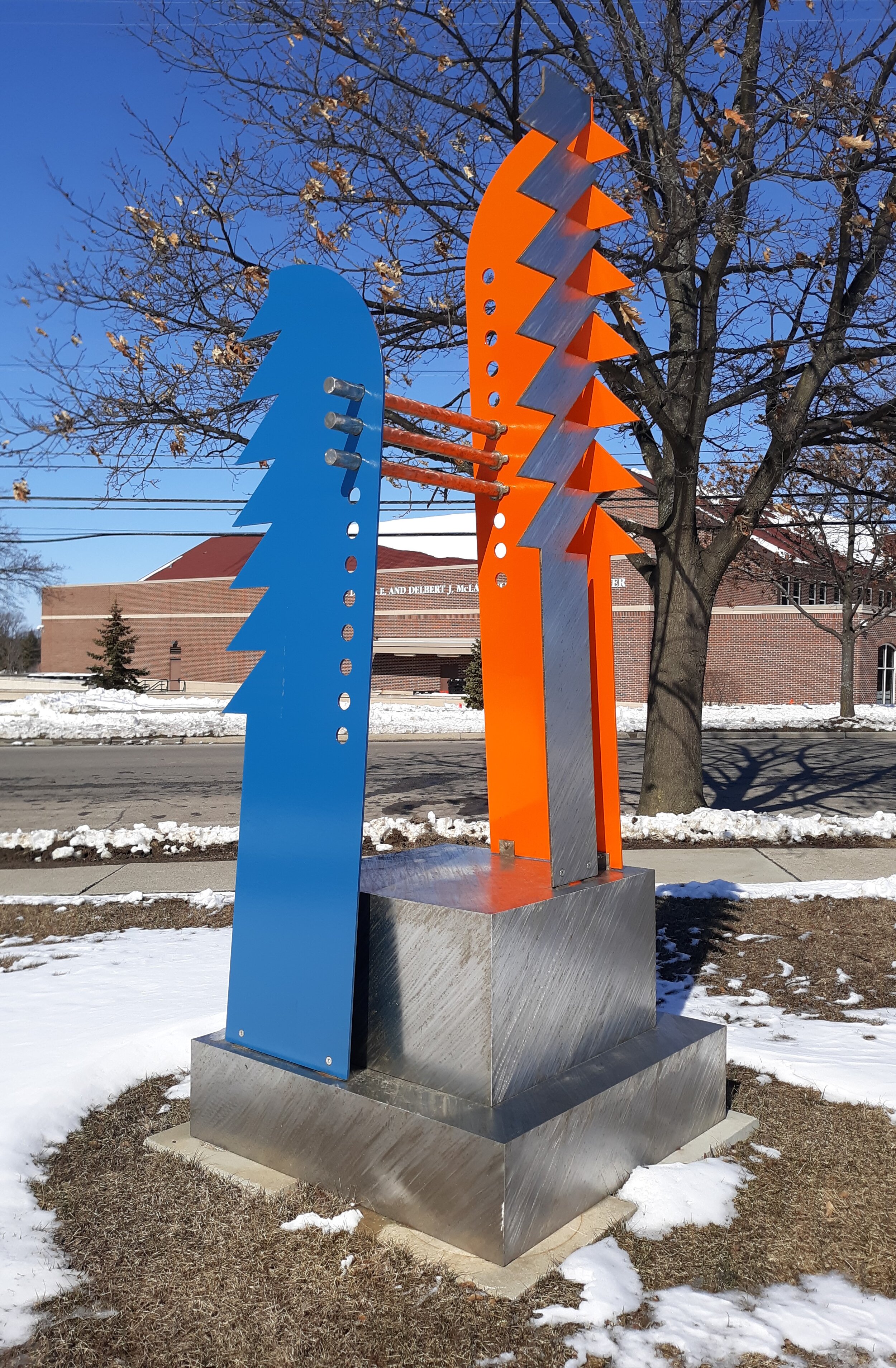 Orange and Blue Stainless Steel