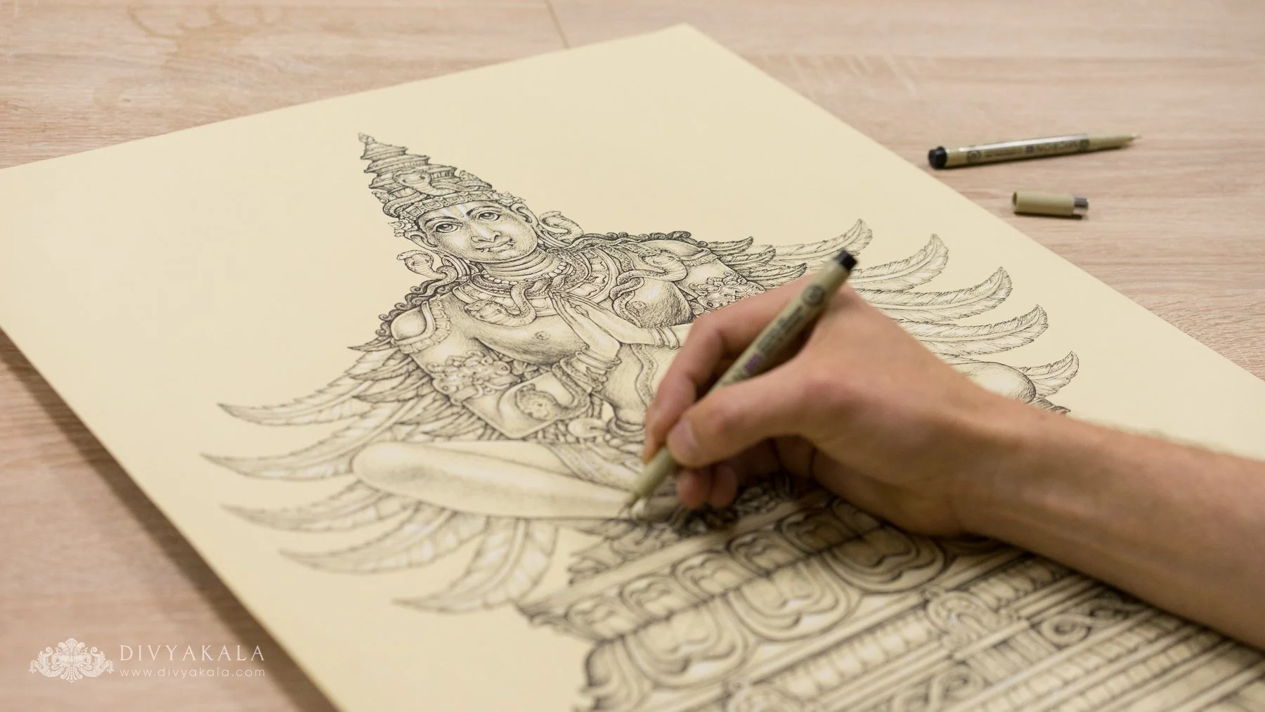 This beautiful Drawing of Garuda