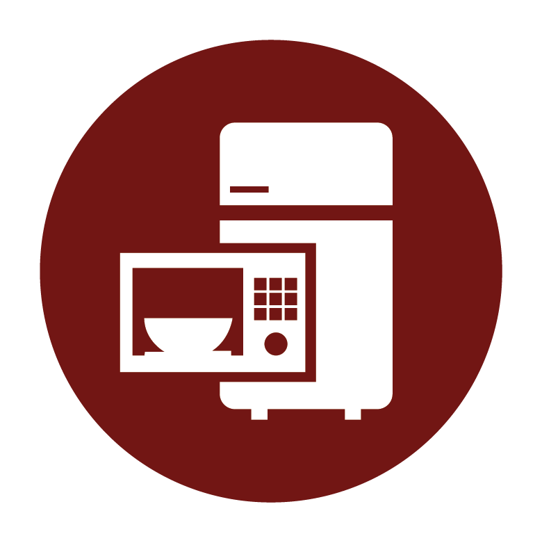 Refrigerator and microwave available in each guest room