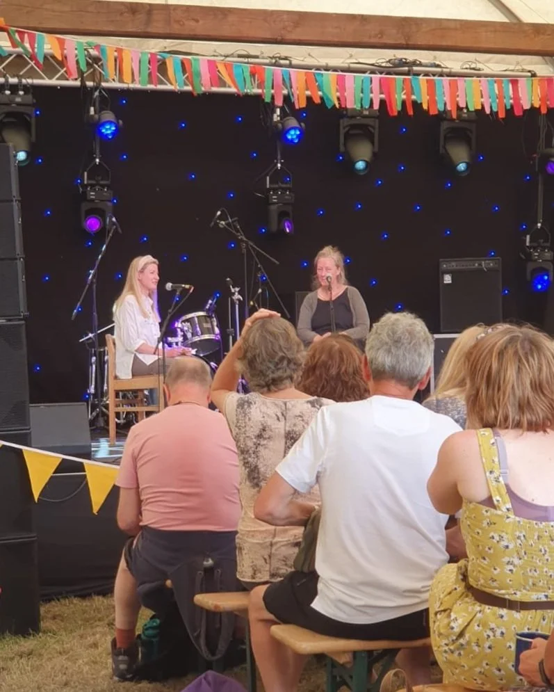 Liv interview Raynor Winn at Timber Festival