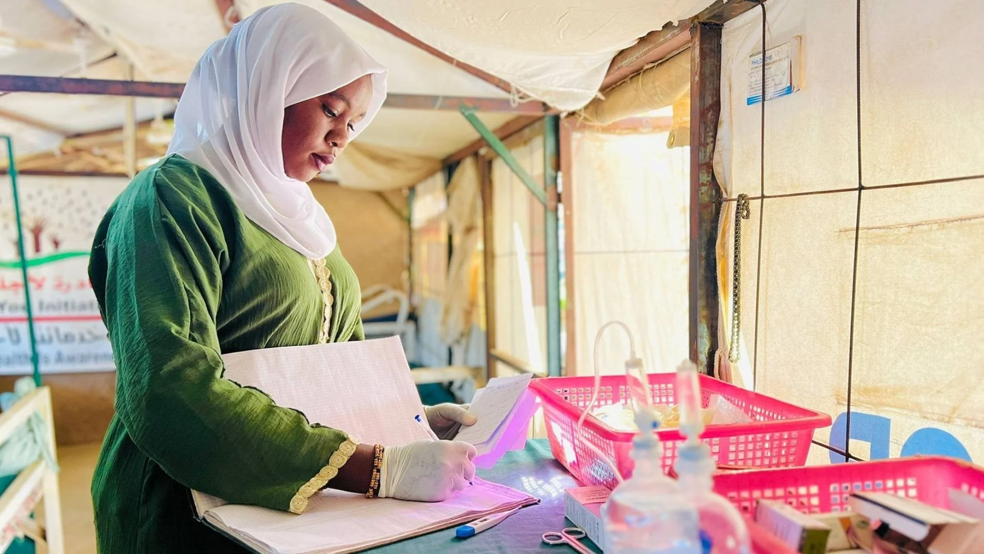 A nurse in Adre Refugee Camp.