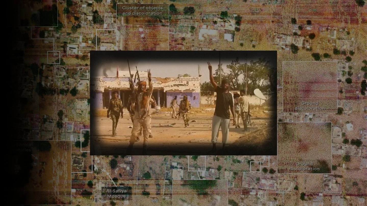 Image of RSF fighters celebrating in El Fasher