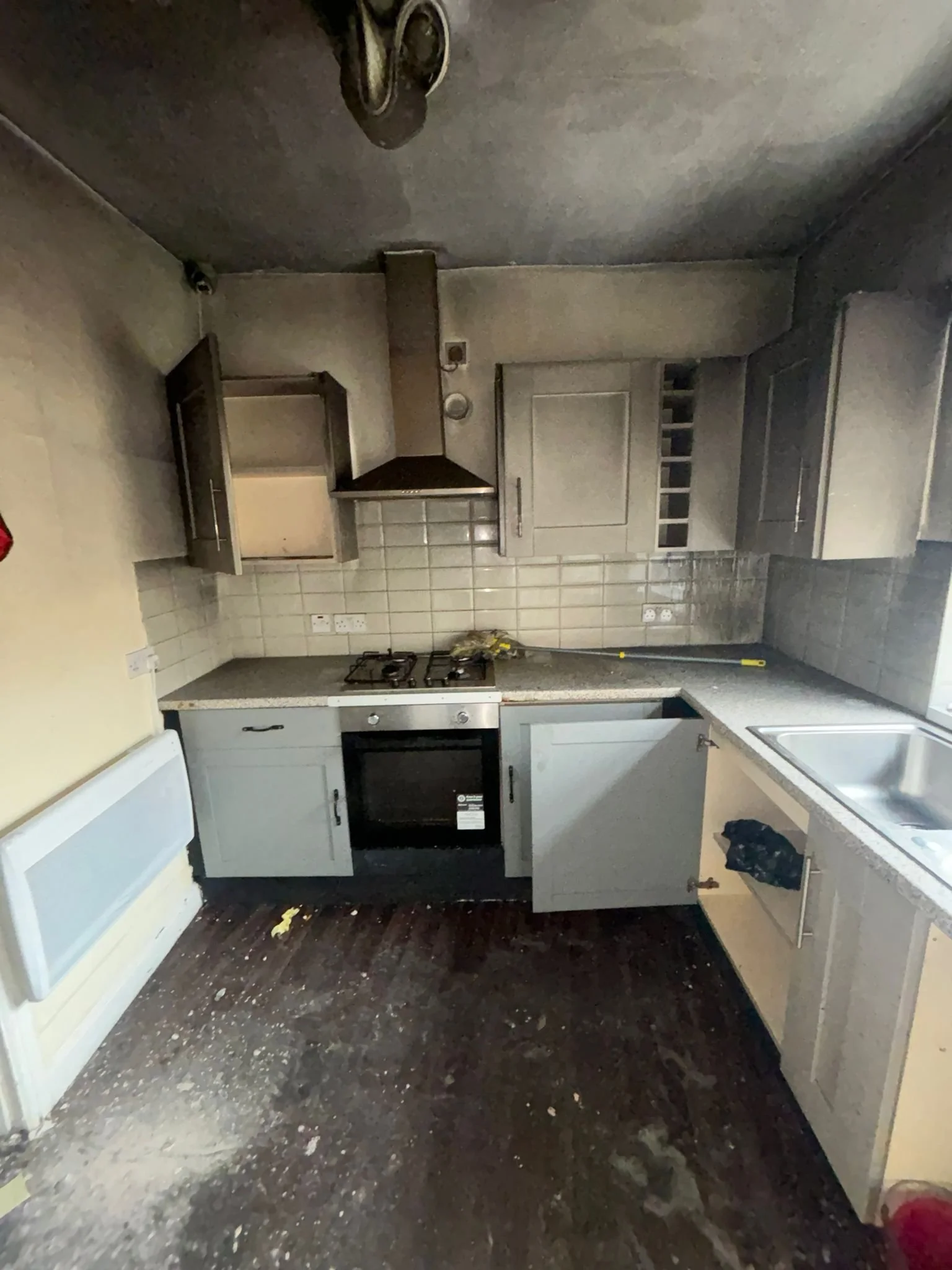 Fire damaged property