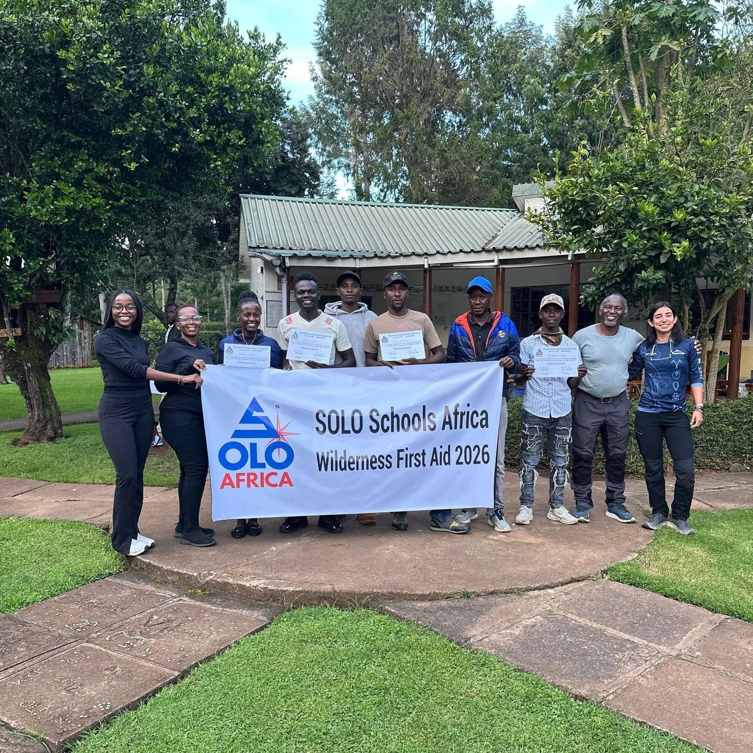 This past weekend, 7 members of the African Ascents team completed an intensive 2-day Wilderness First Aid course hosted at Batian View and facilitated by the incredible instructors from @soloschoolsafrica &mdash; Kanja, Melissa, and Ruguru. 🏔️🩺⛑️
