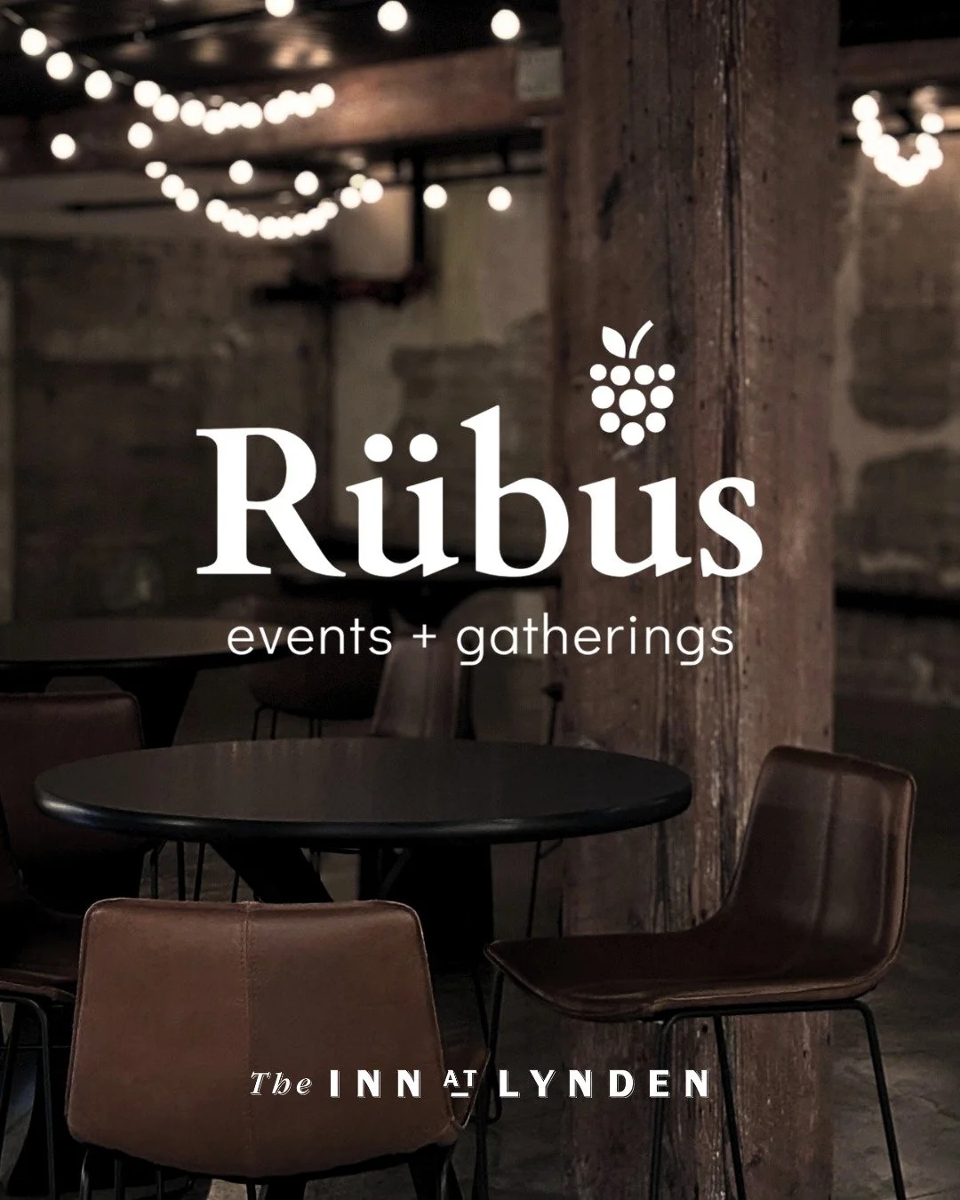 Meeting Needs

Introducing R&uuml;bus Events + Gatherings, our brand new event space nestled in the lower level of The Inn at Lynden. With exposed beams, cozy lighting, and plenty of charm, it&rsquo;s the perfect place to meet, mingle, or make magic 