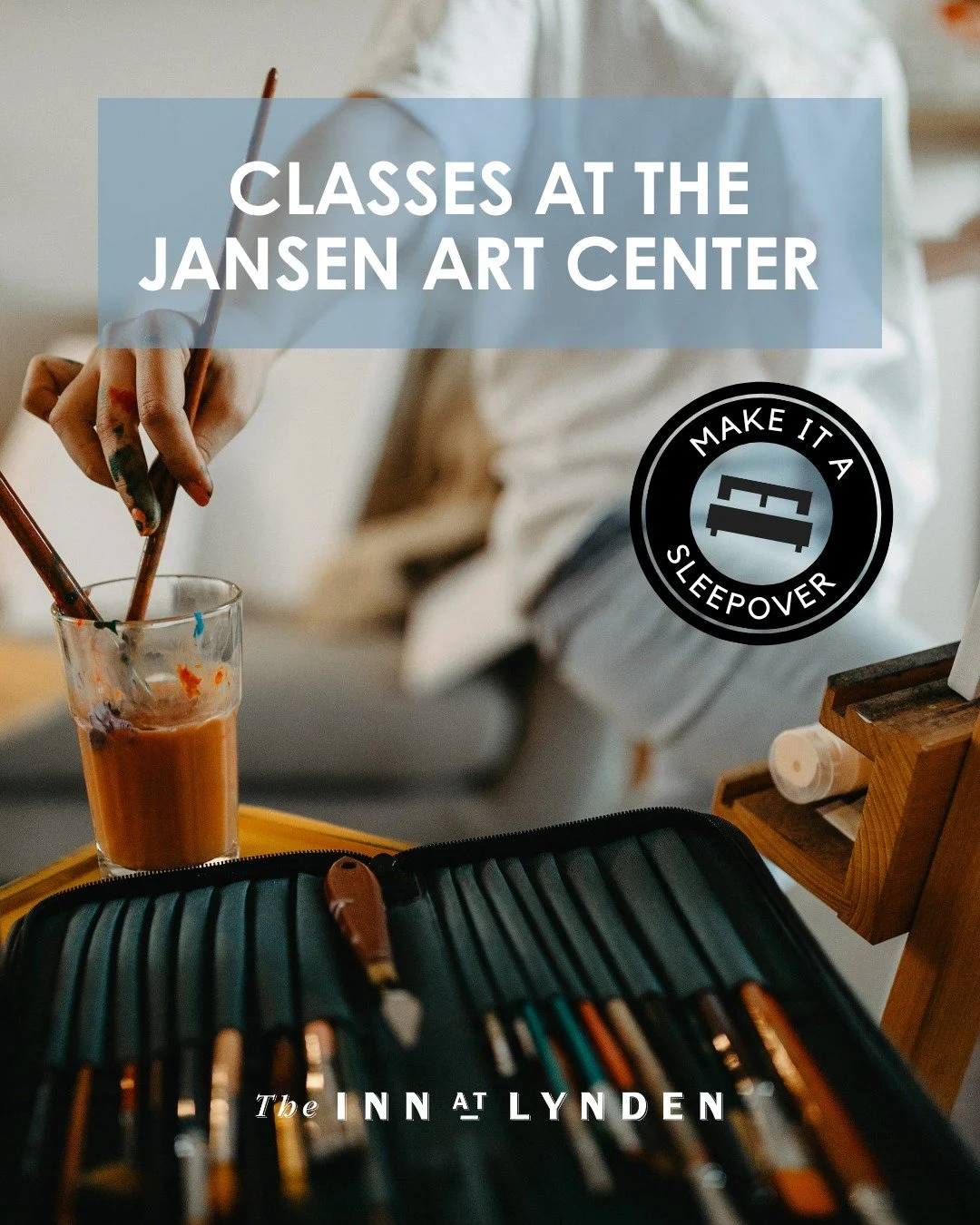 Hue got this!

Looking to color outside the lines of your usual getaway? Just a short walk from The Inn at Lynden, the Jansen Art Center offers inspiring classes for every kind of creative. Whether you're into ceramics, painting, textiles, or explori