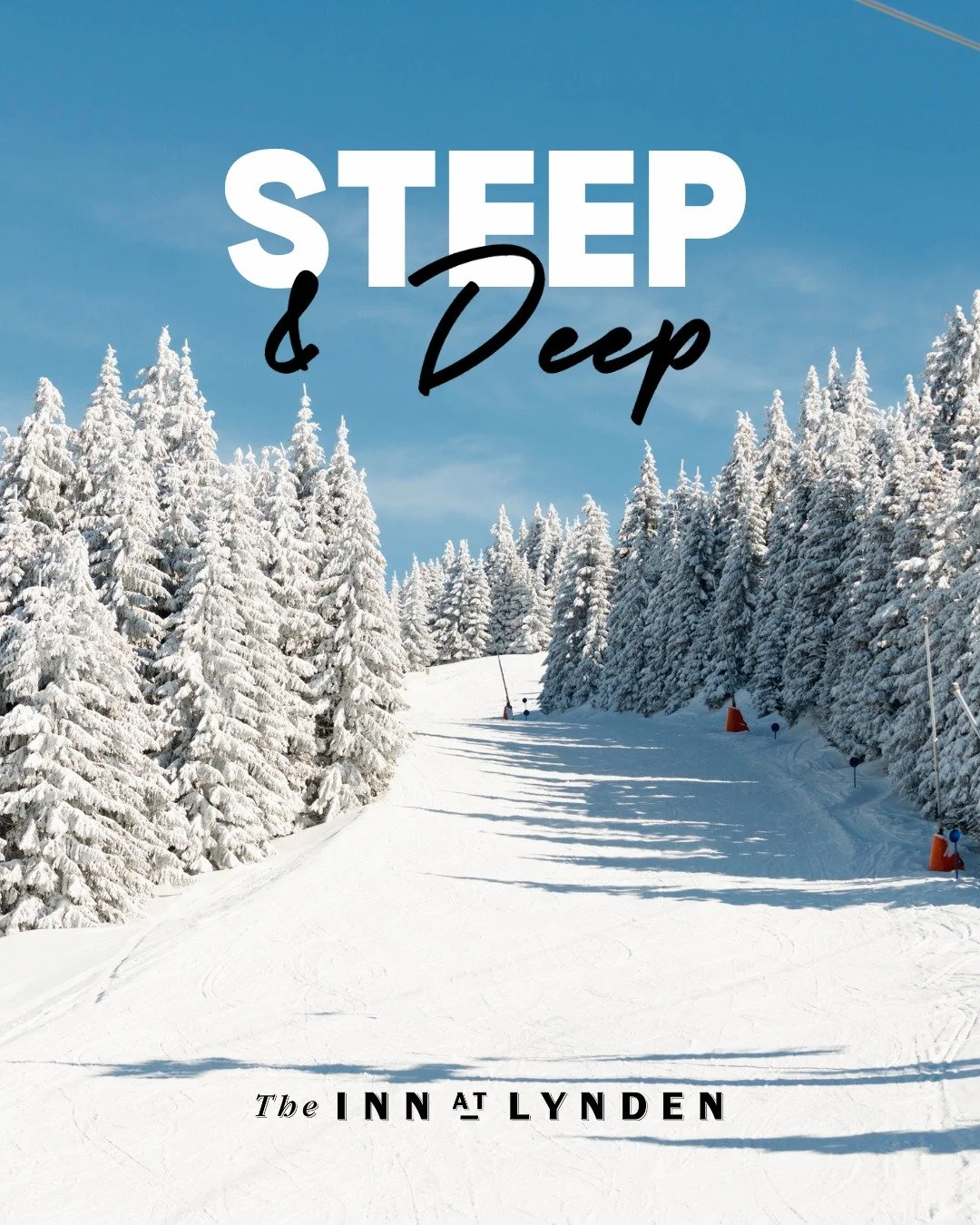 Snow-brainer

When the snow gets deep, our discounts get steeper! Our Steep &amp; Deep promotion is officially underway, offering cool savings on cozy stays through April 15, 2026.

Stay one night and get 10% off our seasonal rate. Stay two nights an