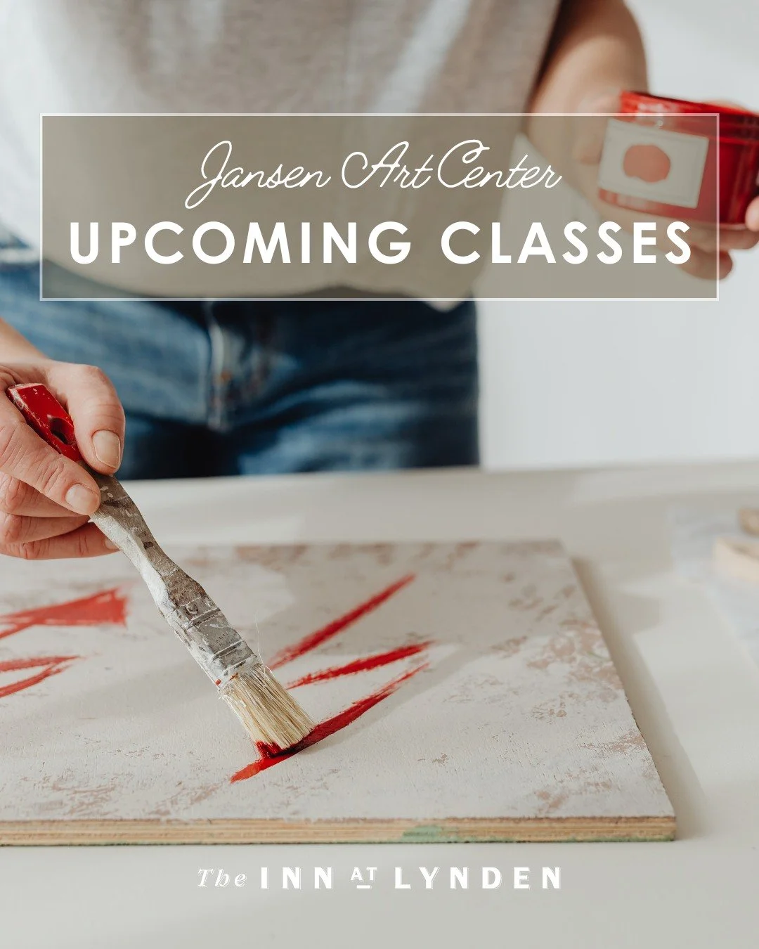 Stay Inspired

From pottery to painting, weaving to watercolor, Jansen Art Center&rsquo;s upcoming classes are the perfect way to spark your creativity. Just a short stroll from the Inn, it&rsquo;s easy to turn your stay into something truly artful.
