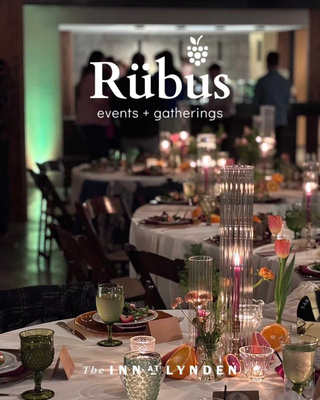 Connect. Collaborate. Celebrate.
From bridal showers to rehearsal dinners, milestone birthdays to company soir&eacute;es, R&uuml;bus Events + Gatherings is the perfect space for your upcoming spring and summer 2026 event!

This beautifully renovated 