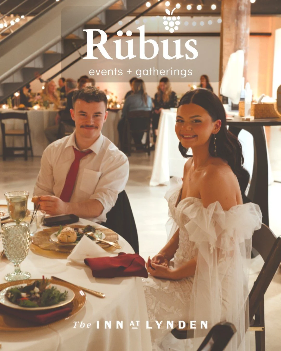 Love Looks Good Here.
Rubus Events + Gatherings sets the stage for celebrations that feel personal, beautiful, and truly unforgettable.

Now available. Book your next celebration or gathering at the Inn:

https://innatlynden.com/meetings