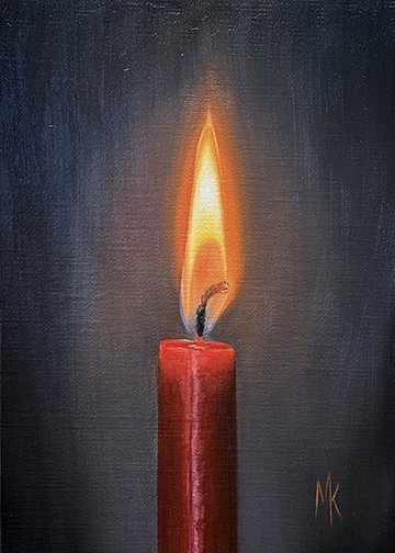 Be the light. Original Oil Painting.
