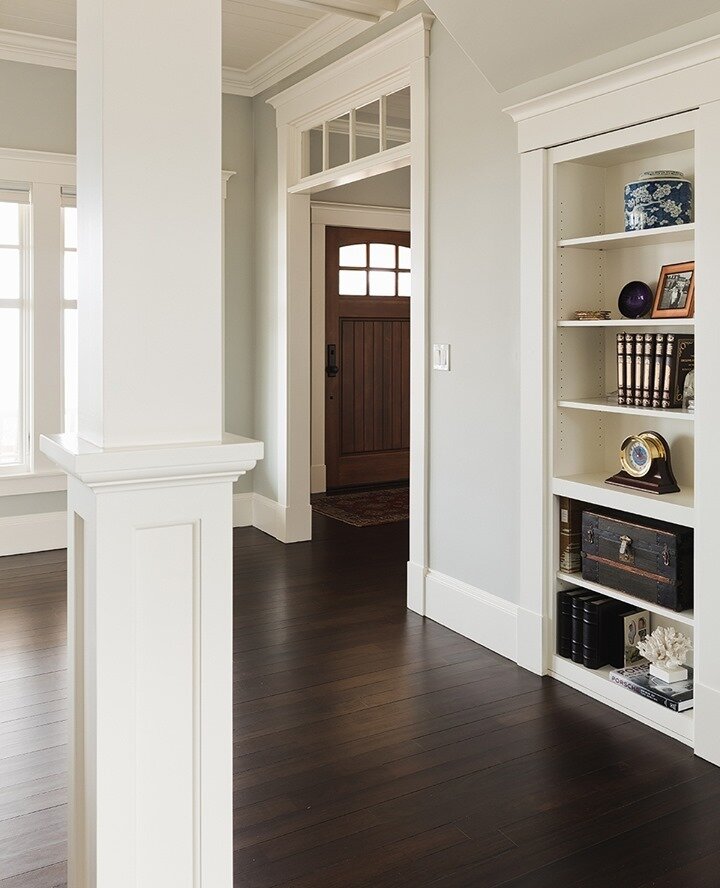 How beautiful are these floors?  Rich and dark and the perfect compliment to these light neutral walls.  Dark floors add an elegance to any space. ⁠
.⁠
.⁠
.⁠
#ahrenovations  #flooring #design #homedecor #home #inspiration #wood #remodeling #floor #ha