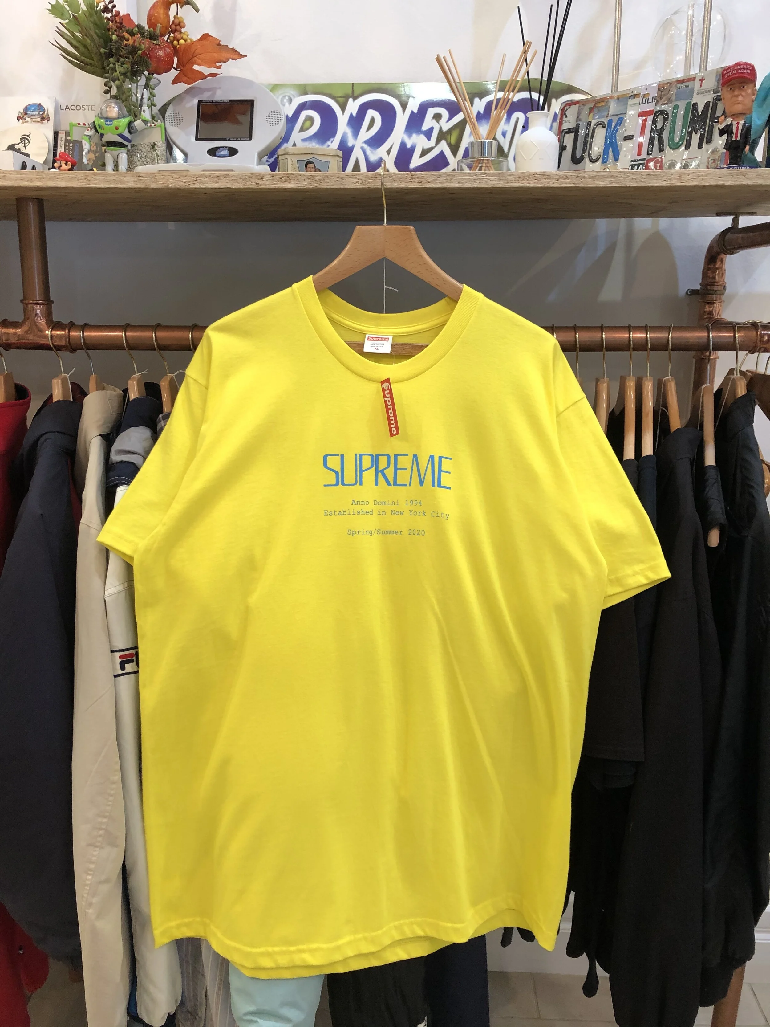 supreme anno domini tee yellow