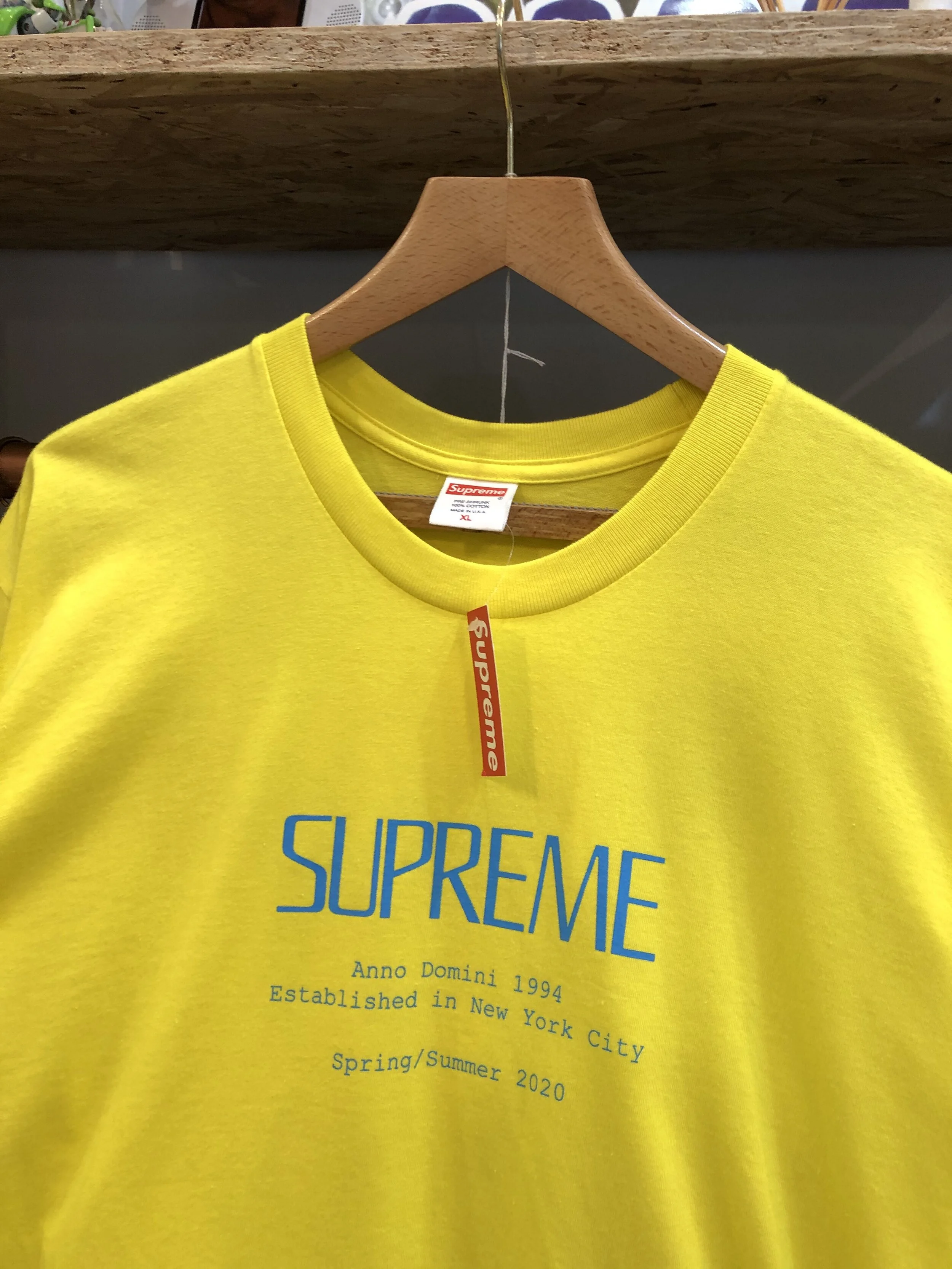 supreme anno domini tee yellow