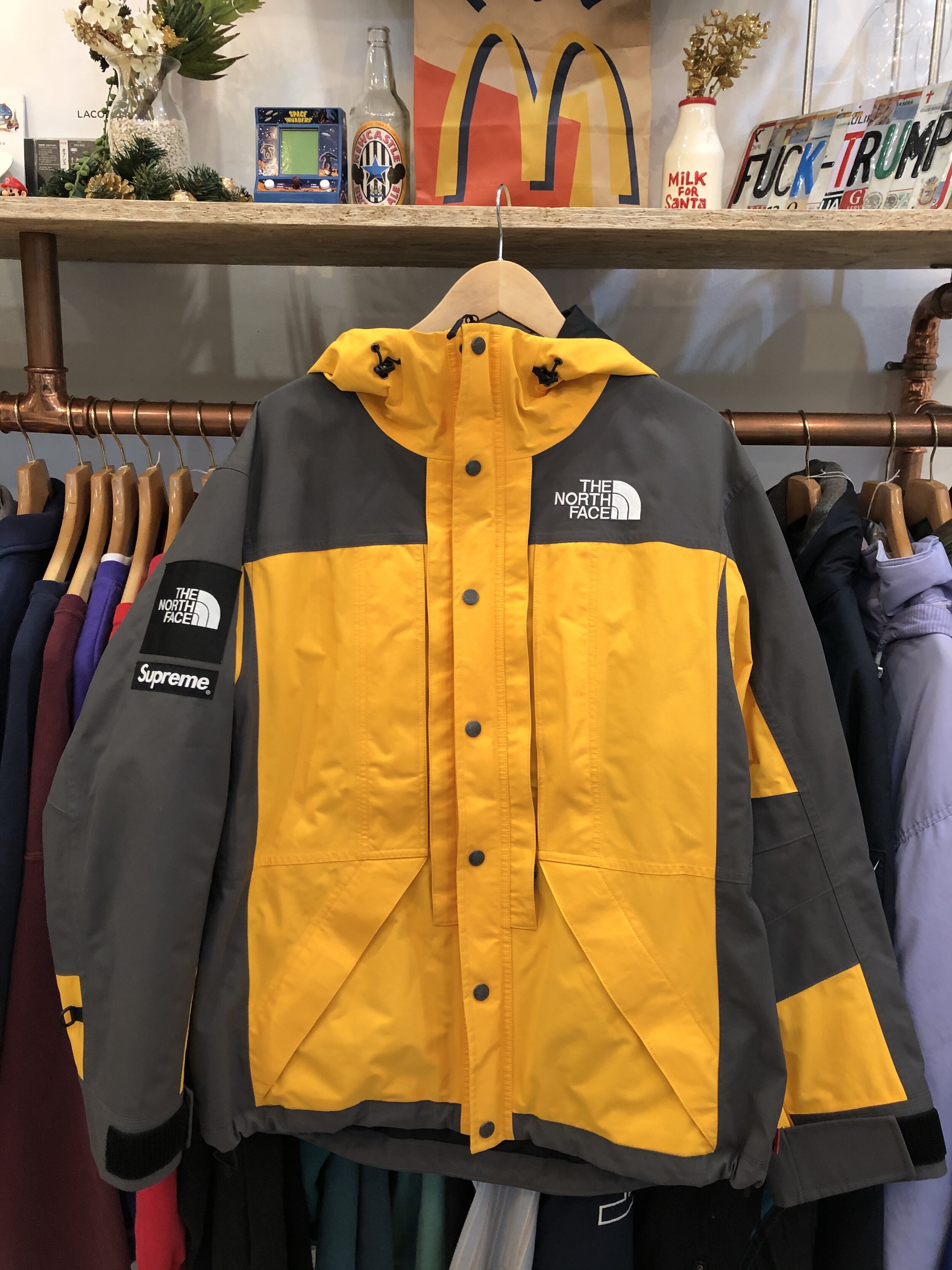 supreme tnf yellow jacket