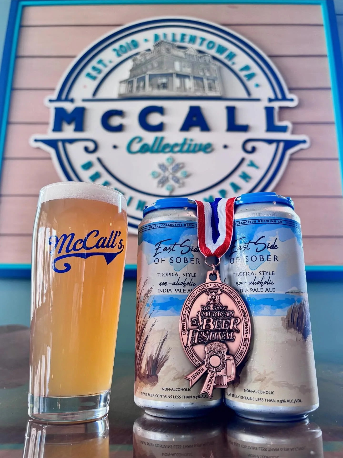 In case you haven&rsquo;t heard - we won at @greatamericanbeerfestival !!!

Our N/A beer East Side of Sober took home bronze in the Hoppy Non-Alcoholic beer category. 

And our medal finally arrived! It&rsquo;s here! ✨🥉✨

So, naturally - we had some