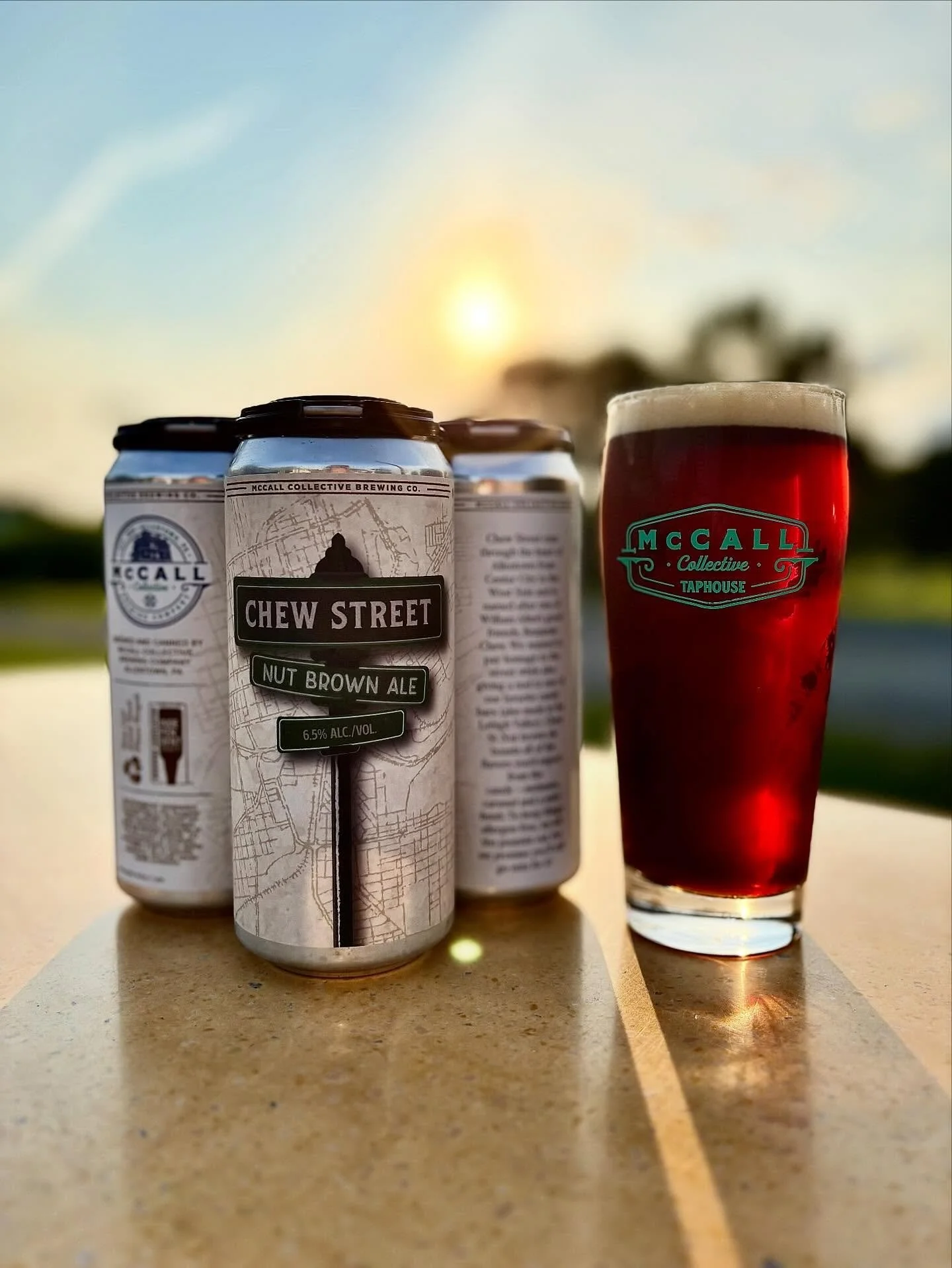 Chew Street - Brown Ale
5% ABV

#untappd award winning 🥇 brown ale with flavors of molasses, caramel, and a sweet nutty finish. Like biting into a #chewy candy bar 🍫 

Allergen free/no nuts used in the brewing process!

Freshie 4-packs out now!
