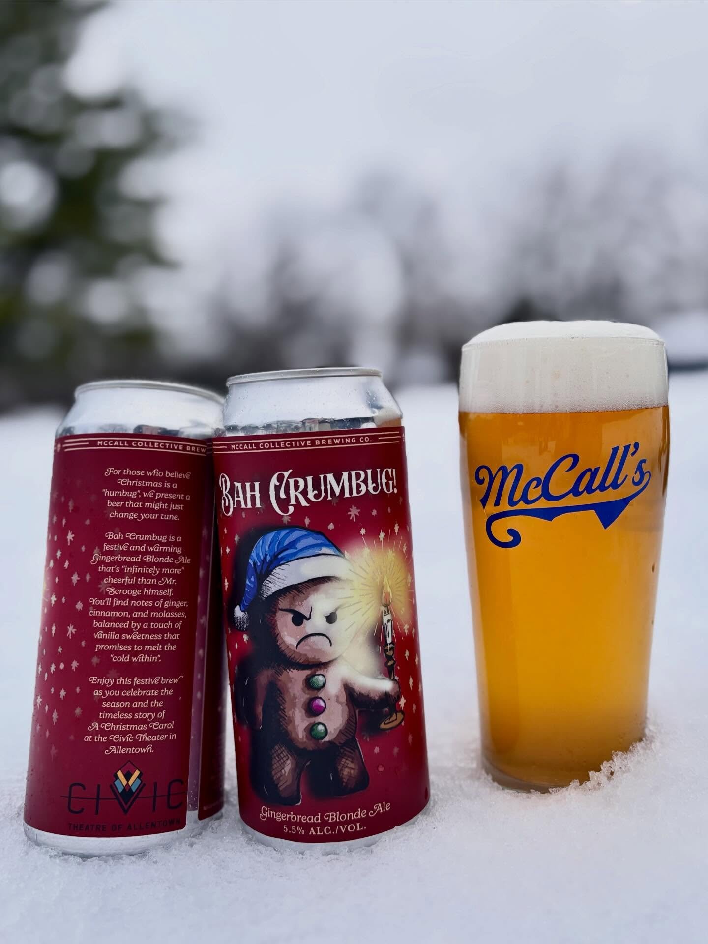 A brand new brew from us - 
Bah Crumbug - Gingerbread Blonde Ale - 5.5% ABV.

Brewed in collaboration with @civictheatre of Allentown and their production of Charles Dickens - A Christmas Carol.
For those who believe Christmas is a &ldquo;humbug&rdqu