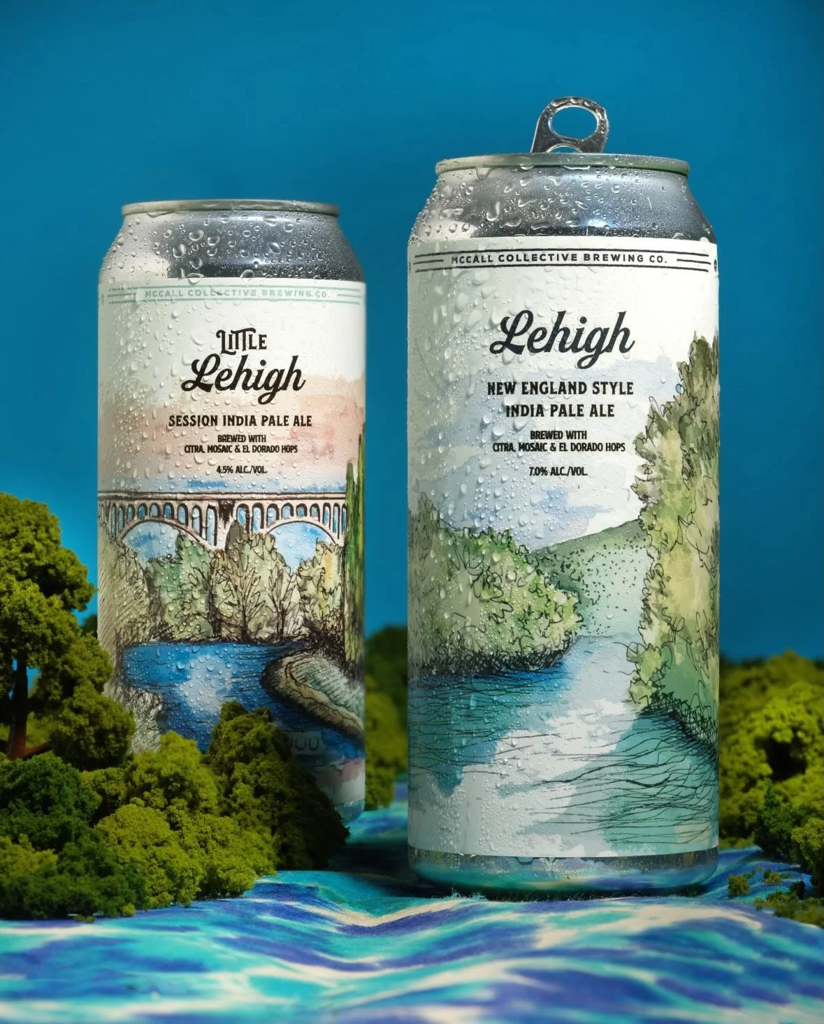 Fresh 4 packs of our flagships Lehigh &amp; Little Lehigh are now available at BOTH spots 

Lehigh - New England Style India Pale Ale brewed with Citra, Mosaic &amp; El Dorado hops - 7% ABV

Little Lehigh - Session India Pale Ale brewed with Citra, M