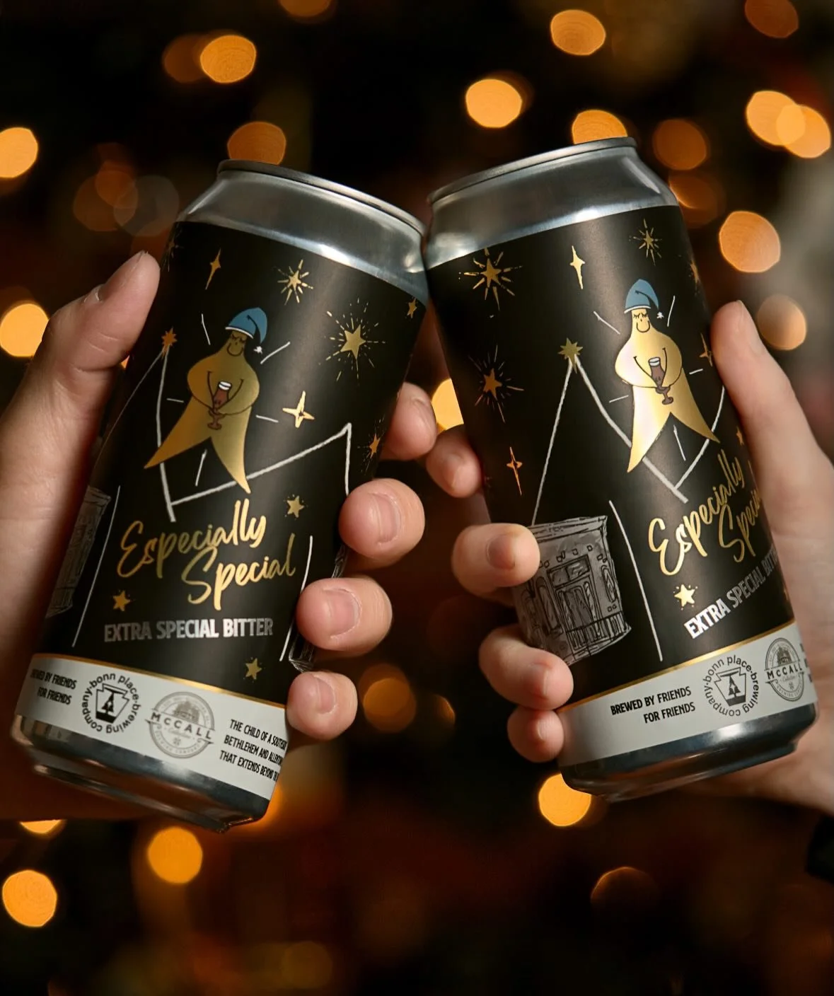 OPEN 12-4 today! Both Spots 🙌
We snuck in THREE favorite beers freshly canned for you to take home!

Especially Special - Extra Special Bitter - 5.1% ABV
A very special collaboration between McCall and Bonn Place using our malts and their yeast. Bre