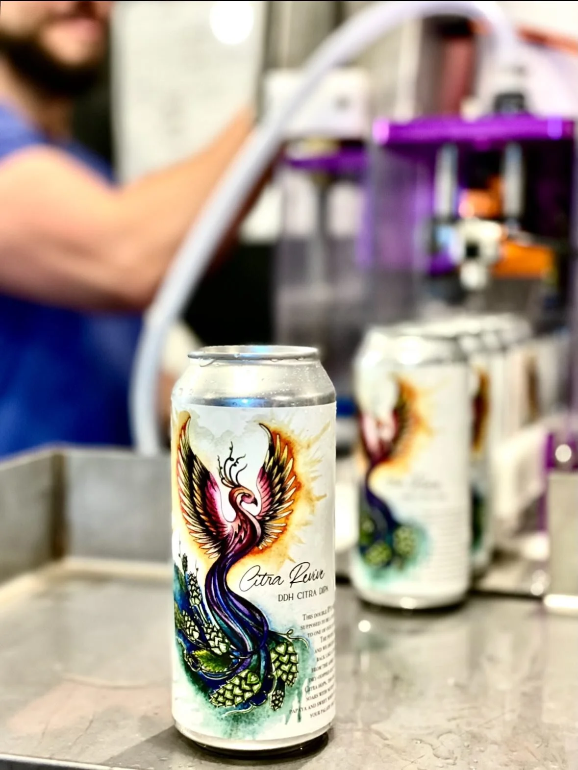 Citra Revive - New England IPA - 6.5% ABV
Like a phoenix rising from the ashes, this hazy IPA is BACK! Hopped exclusively with Citra hops, this beautiful bird soars with notes of pineapple, papaya and sweet white wine. Revive your palate and take fli