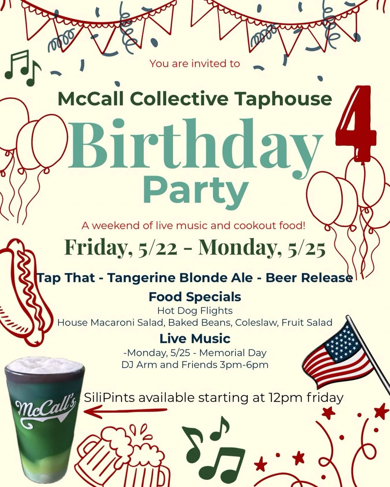 YOU GUYS. We are tearing up over here 😭
Join us in celebrating FOUR YEARS at the Taphouse on Hamilton. 🎉 

THIS WEEKEND! Friday -Monday
👉Tap That - Tangerine Blonde Ale Beer release 
👉Annual Silipint release (this year they&rsquo;re GREEN 😍)
👉H