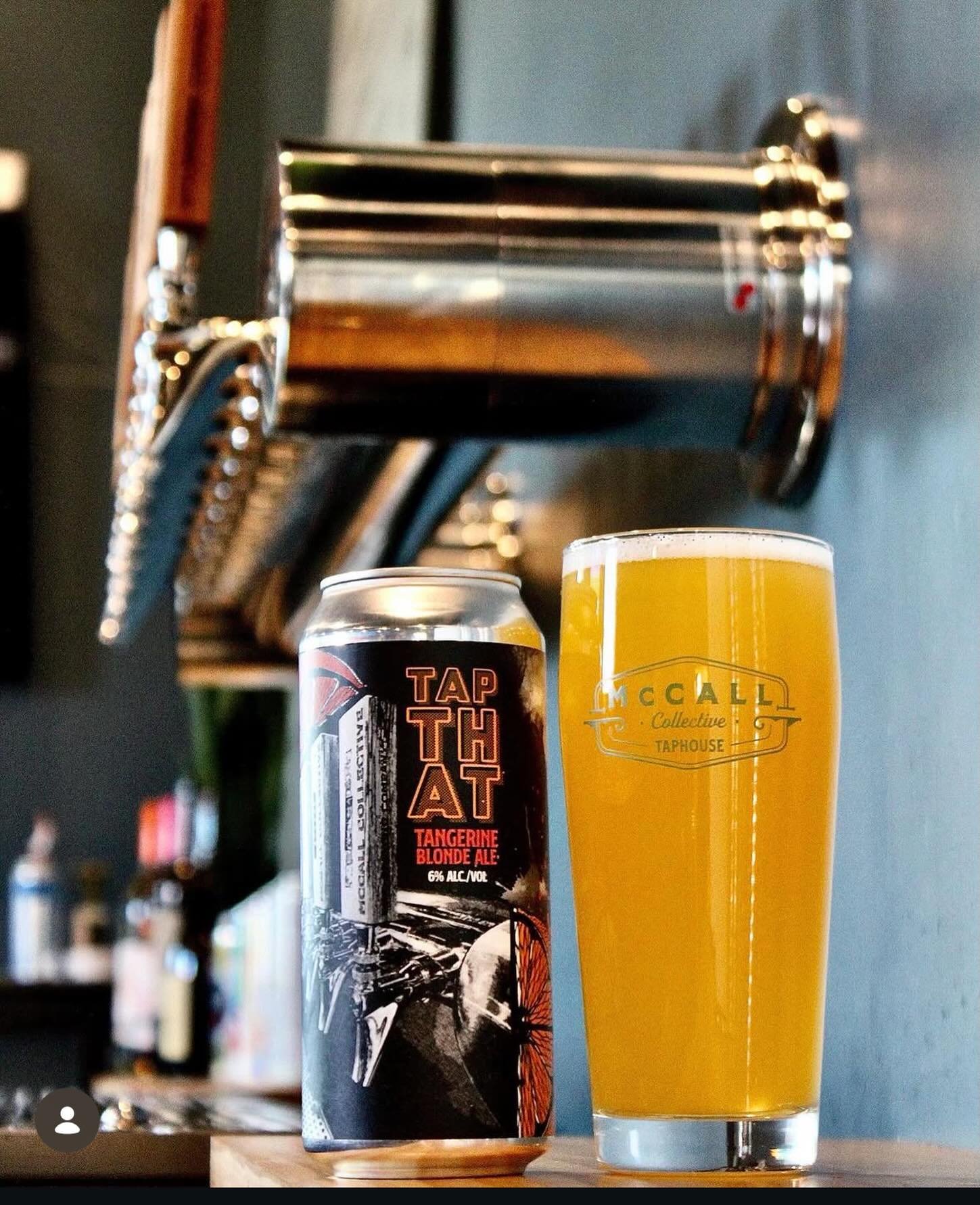 🍊 Tap That is BACK! 🍊
Celebrate 4 years of McCall Collective Taphouse with our annually released Tangerine Blonde Ale &ndash; 6% ABV, bright, bold, and brewed to party. 
Available NOW in 4pks to-go at BOTH locations 
On draught at the Taphouse!!! W