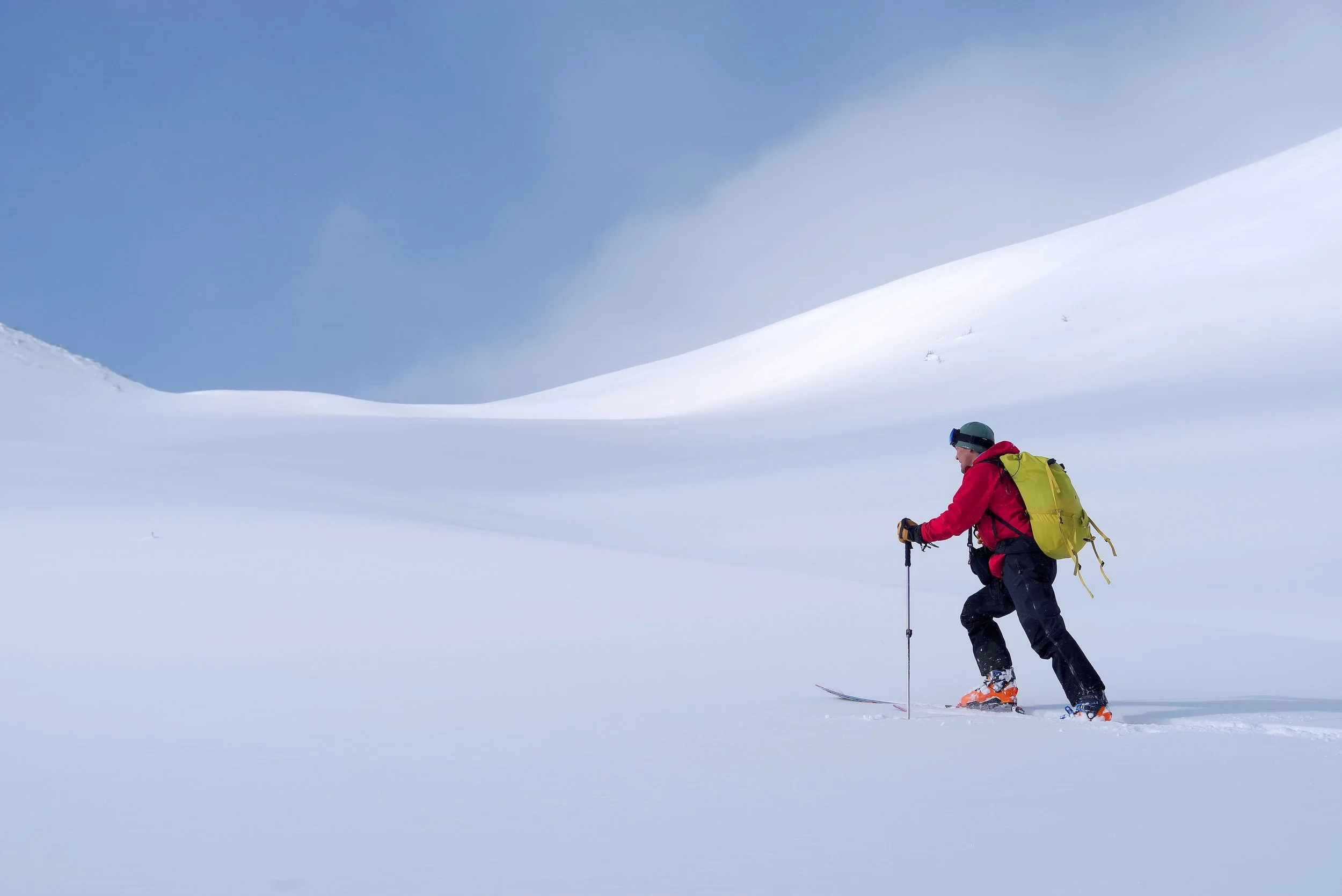 Man Ski Touring