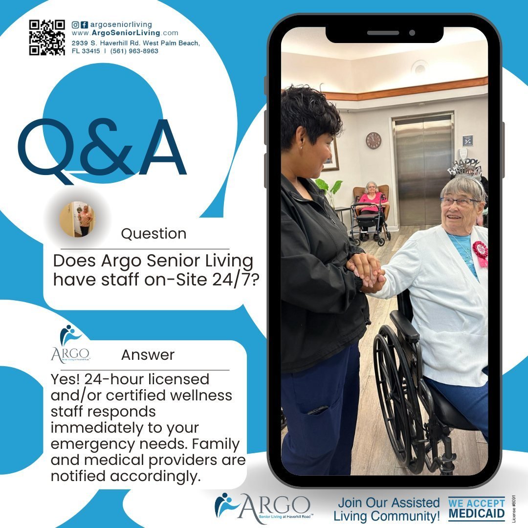 FAQ: Is Argo Senior Living staffed 24/7? 🌟

Yes, at Argo Senior Living, we understand the importance of providing round-the-clock care and support for our residents. That's why our dedicated team of licensed and/or certified wellness staff is availa