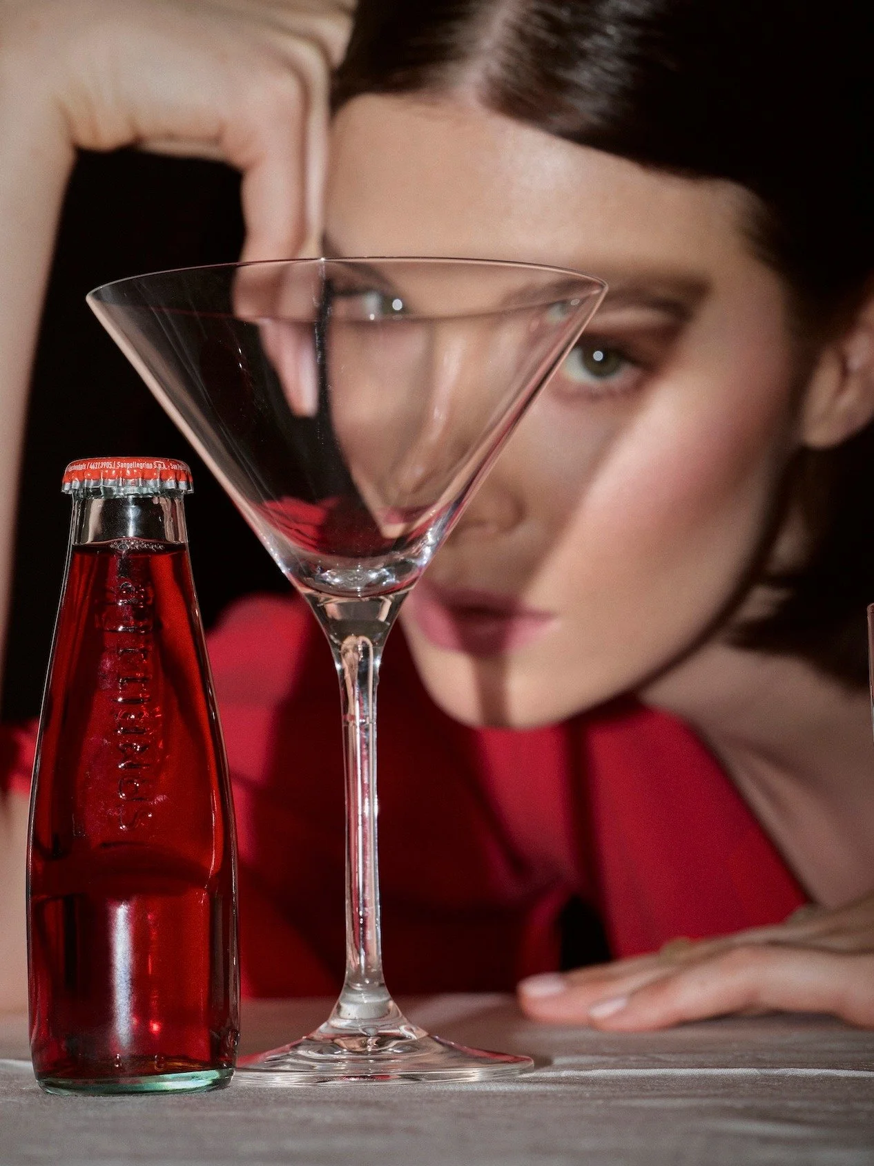 Night changes everything.
Lines blur, light sharpens, and the smallest details suddenly feel electric.

This image plays with that evening glamour moment &mdash; when you&rsquo;re not quite sure if you&rsquo;re seeing clearly or seeing through the le