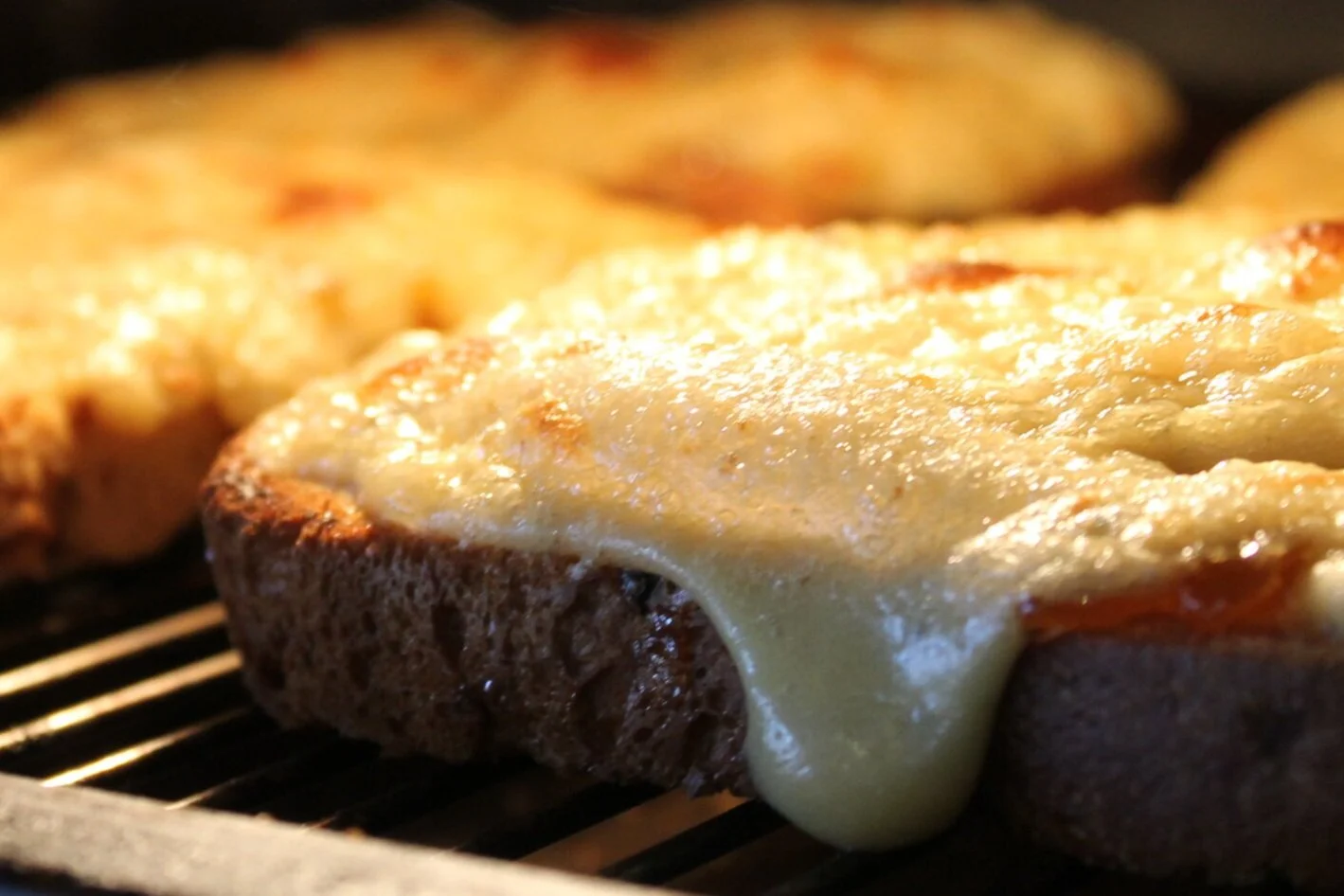 Trefaldwyn Blue Welsh Rarebit on Bara Brith