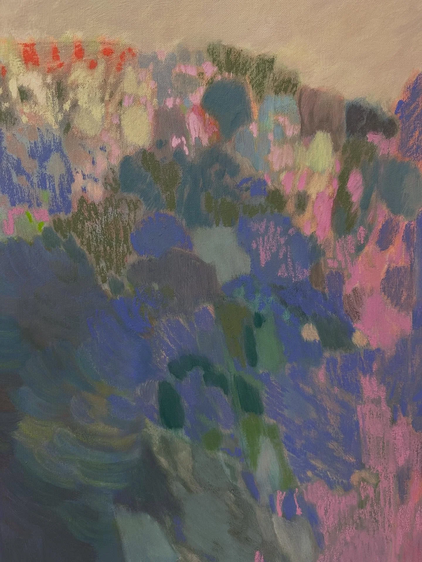 I&rsquo;ve been using grays more and more in my work lately. The large areas of subtle grays really make the colors glow.