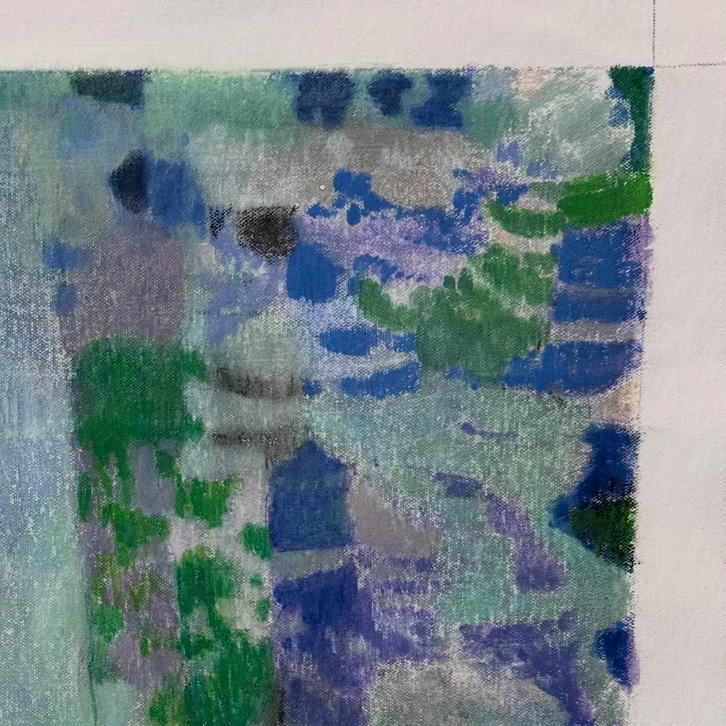 Some recent painting studies on unstretched canvas.