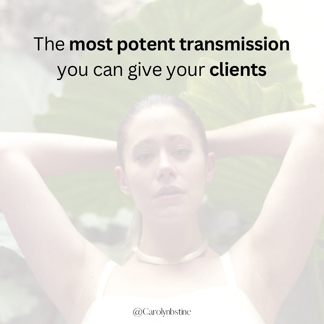 The transmissions that you provide for clients in sessions or on Voxer are NOT necessarily the most powerful transmissions you offer

Your BEing is the ultimate transmission. Read that again

How deeply are you embodying the SOUL of your message &amp