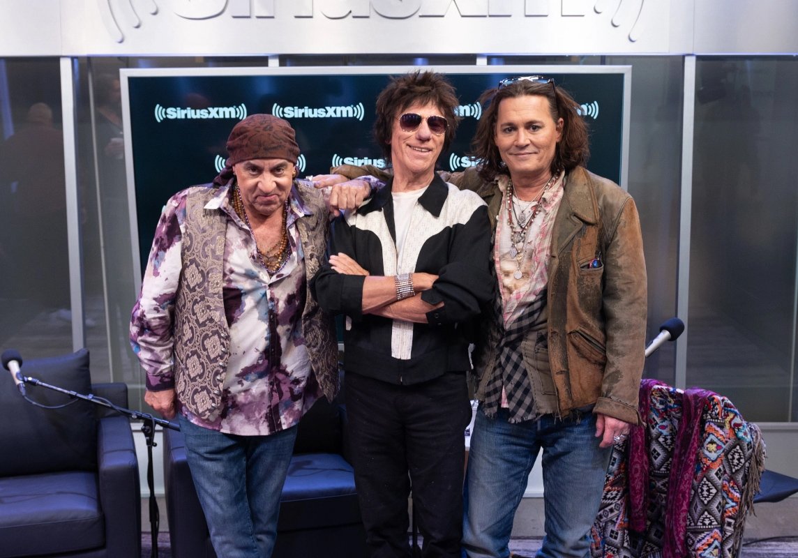 Jeff Beck and Johnny Depp in coversation with Stevie Van Zandt
