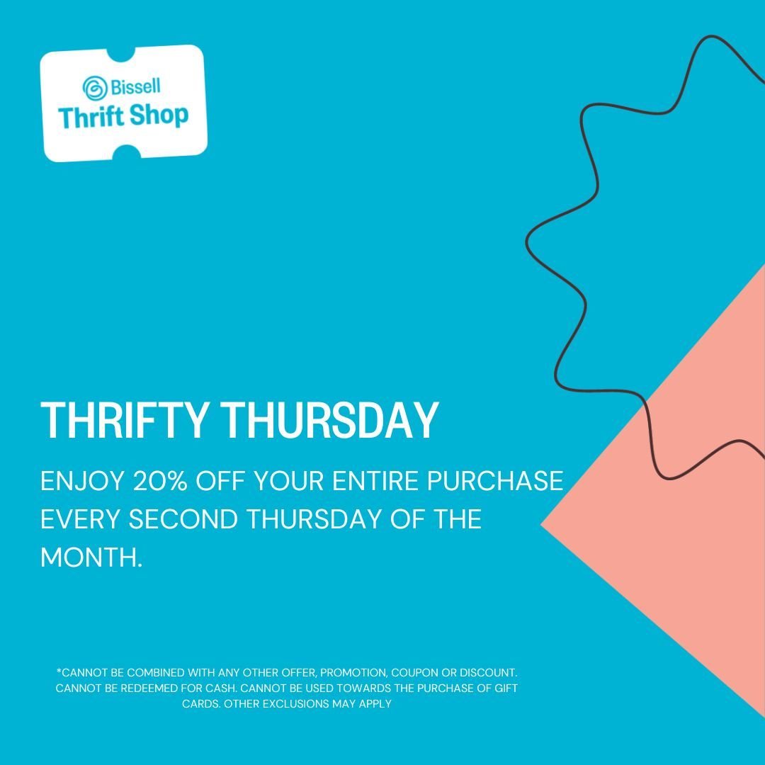 Hey Thrifters, our next Thrifty Thursday sale is just around the corner! On Thursday, May 9th enjoy 20% off your entire purchase in-store and online. 🤩

#shopyeg #yegthrift #thrifting #shopsecondhand