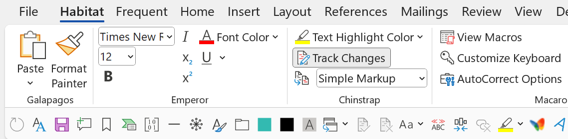 Word Ribbon Remodeling