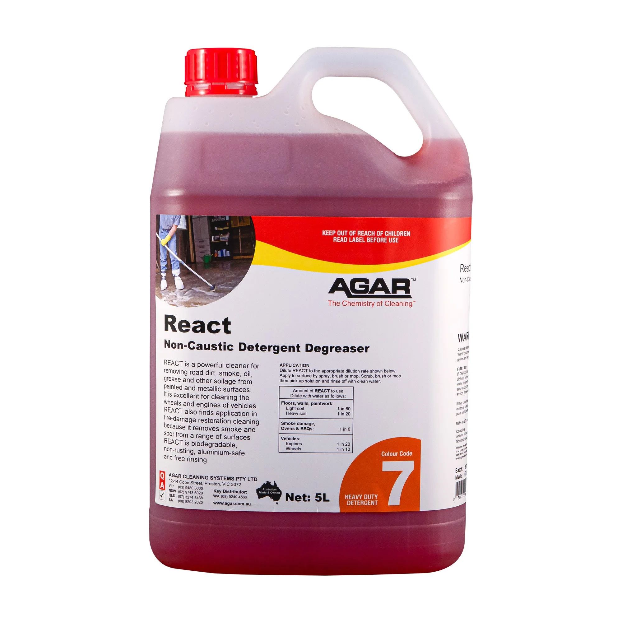AGAR React Non-Caustic Detergent Degreaser
