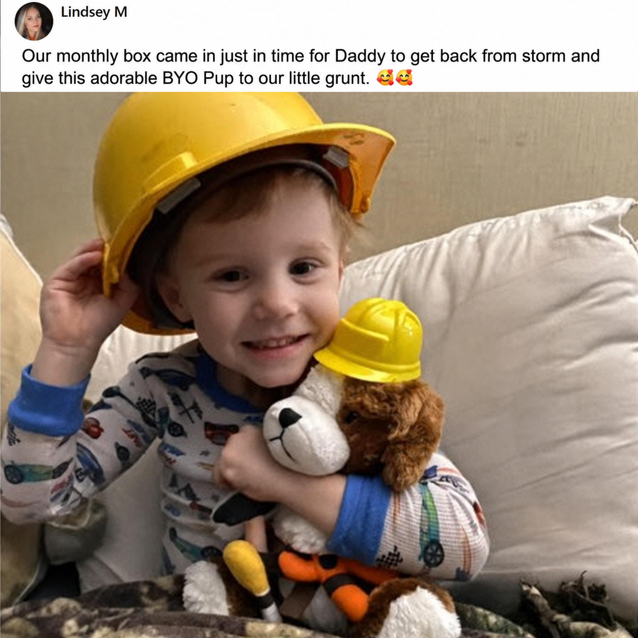 linekid receiving their linekid linecrate linepup  so happy