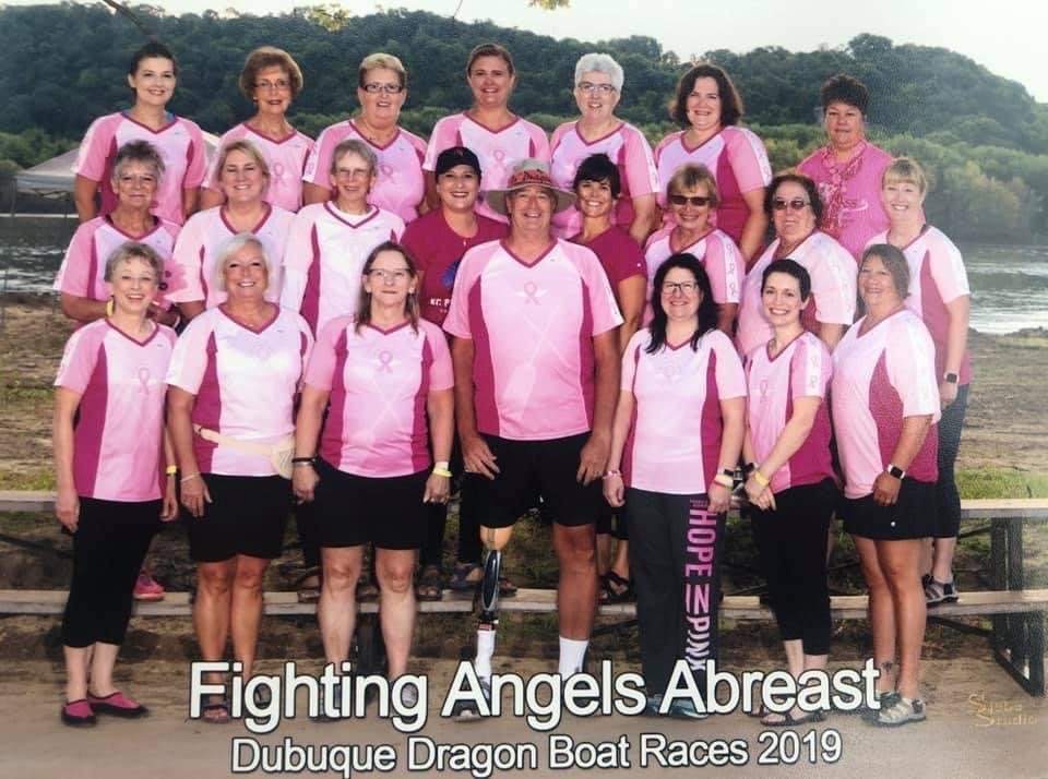 2019 - Dubuque Dragon Boat Races, KCPW paddled with Fighting Angels Abreast