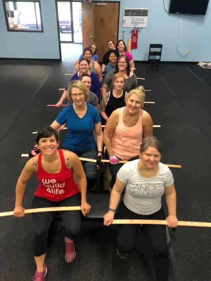 2019 - The Original KCPW Team Members, practicing on boxes in the gym