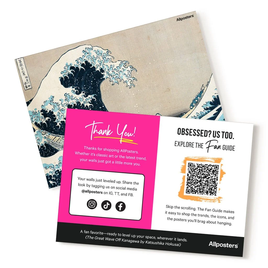 Postcard for AllPosters, Post-purchase Insert