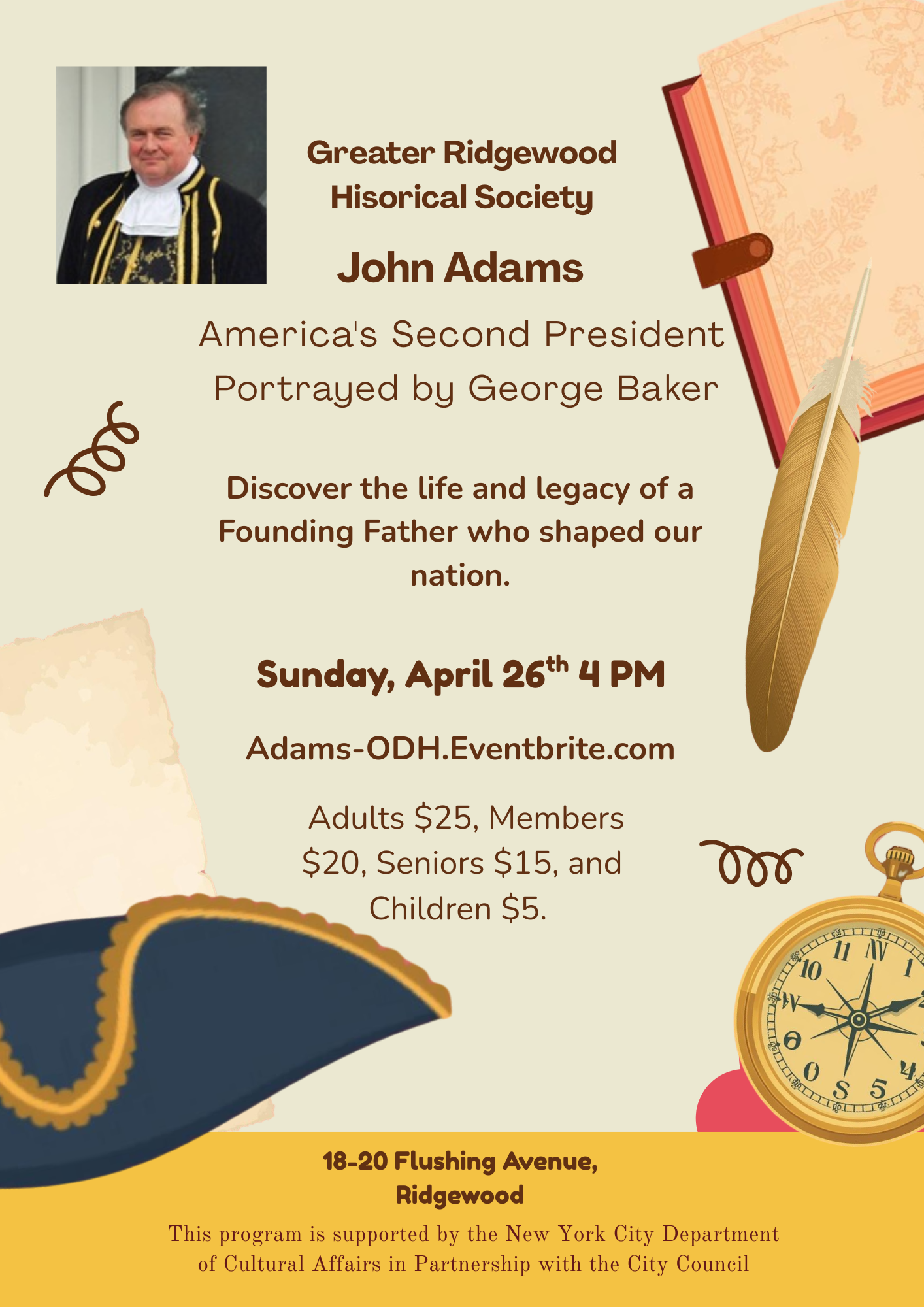 John Adams at the Onderdonk House